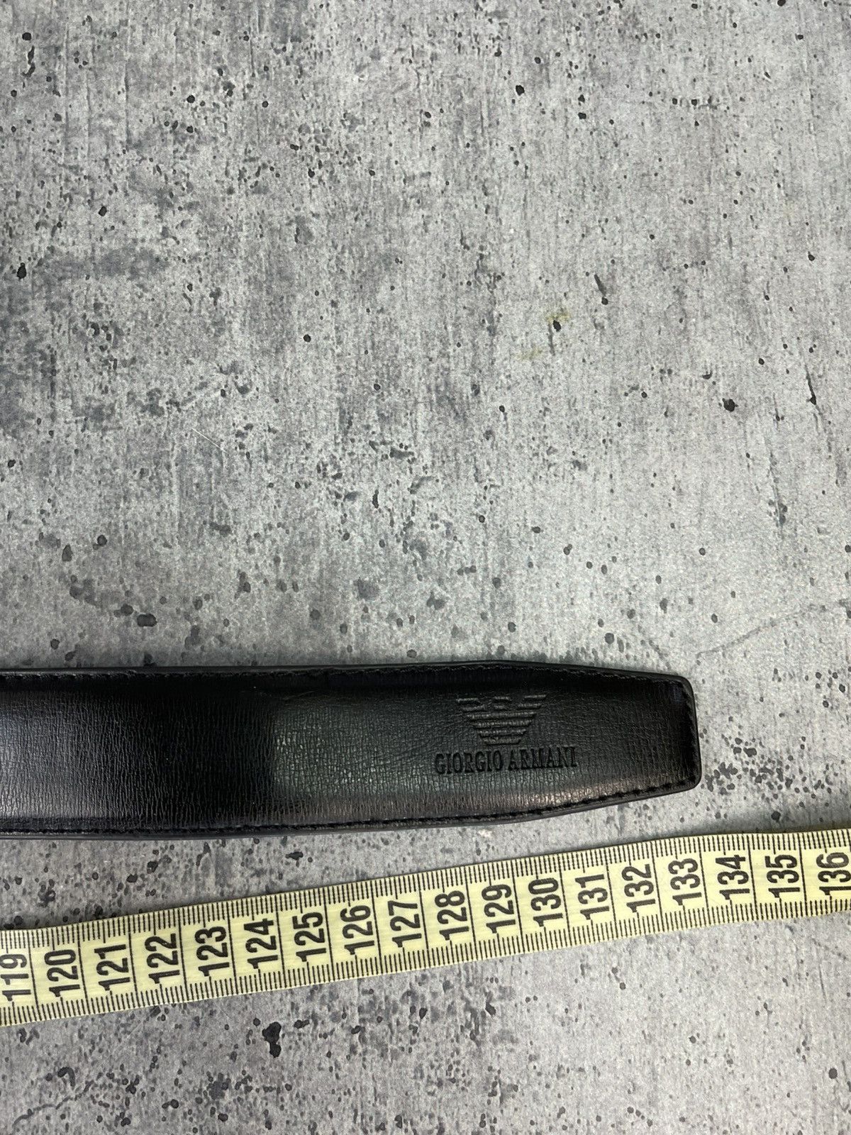Giorgio Armani Vintage Armani Leather 130cm Belt Rare Big Buckle Logo Size ONE SIZE - 12 Thumbnail