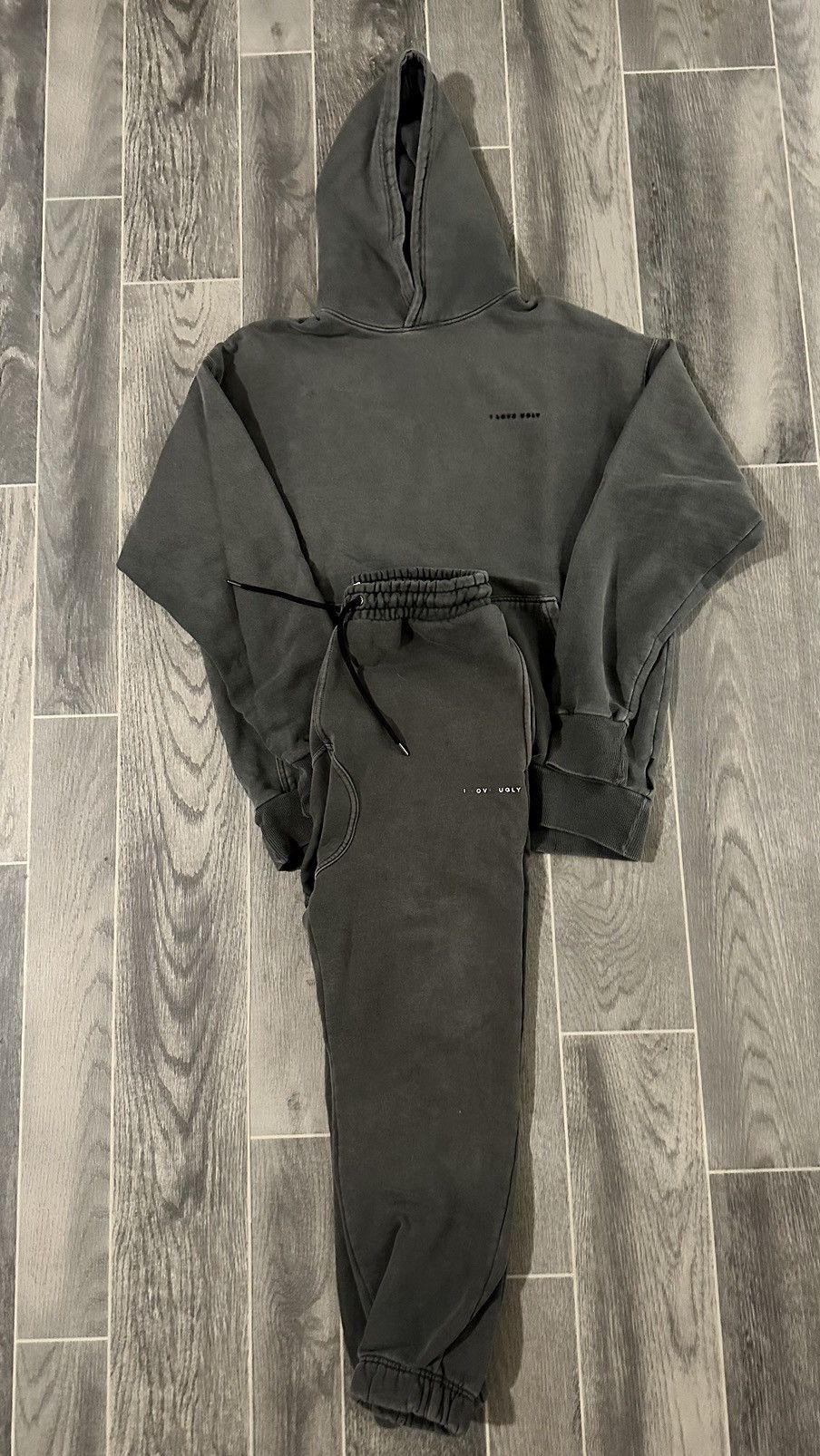I Love Ugly I Love Ugly Vintage Black Sweatsuit Grailed