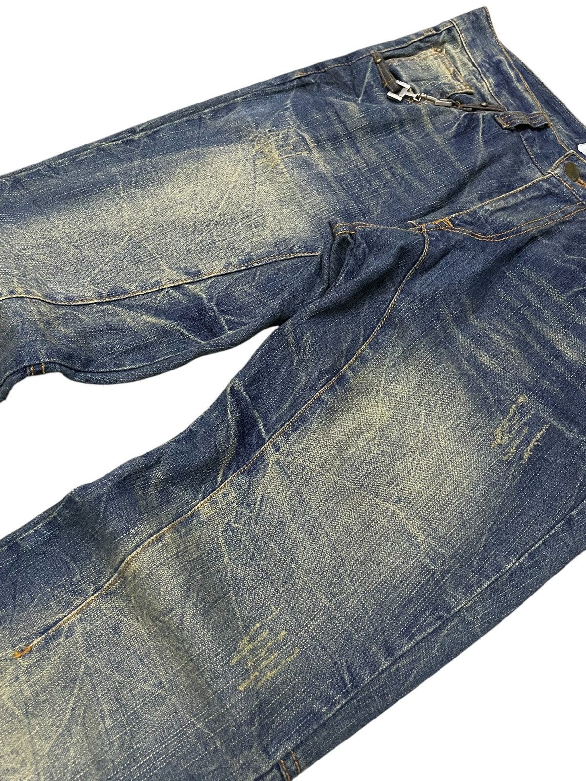 Hysteric Glamour × In The Attic × Japanese Brand In The Attic Japan Muddy Wash Honeycomb Embellished Jeans Size US 30 / EU 46 - 10 Thumbnail