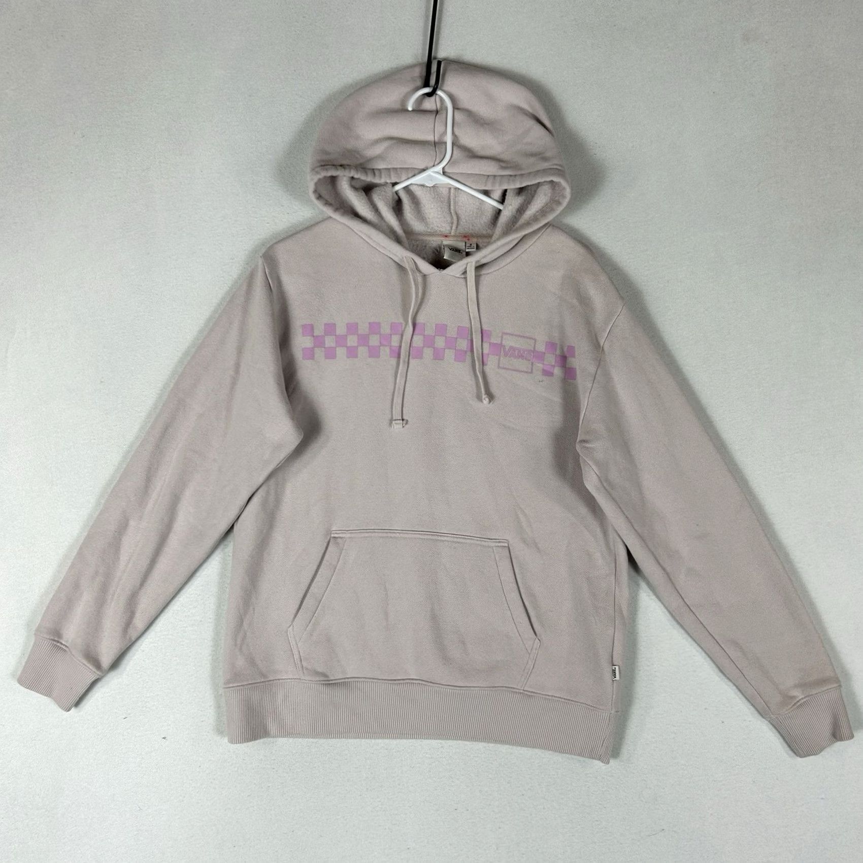 Vans VANS Hoodie Mens Small Rose Pink Fleece Pullover Sweatshirt Skater Graphic Print Hooded Sweatshirt Size US S / EU 44-46 / 1 - 2 Thumbnail