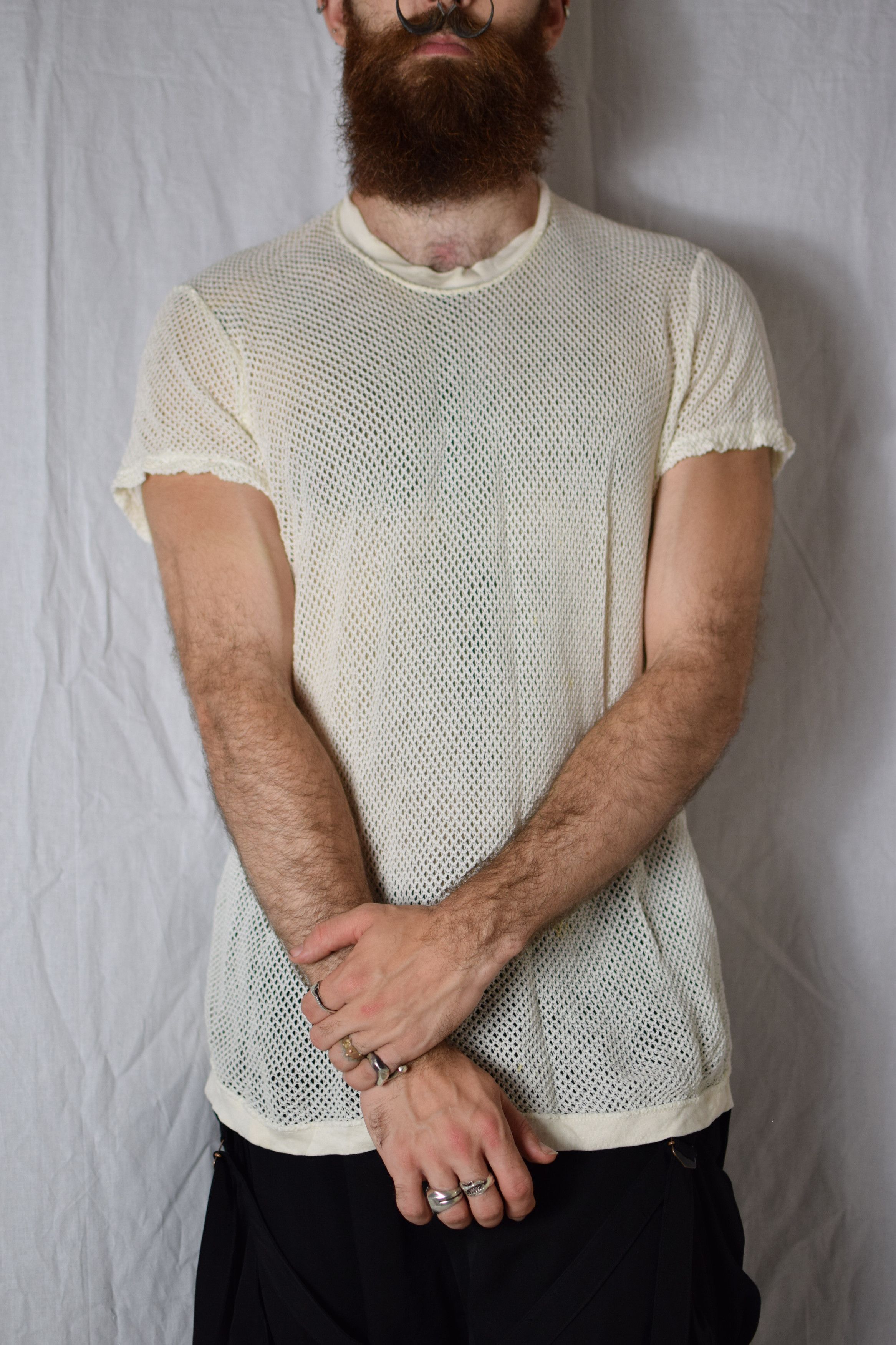 Julius Julius SS15 Prism White Mesh Top - 497CUM66 Size US M / EU 48-50 / 2 - 4 Thumbnail
