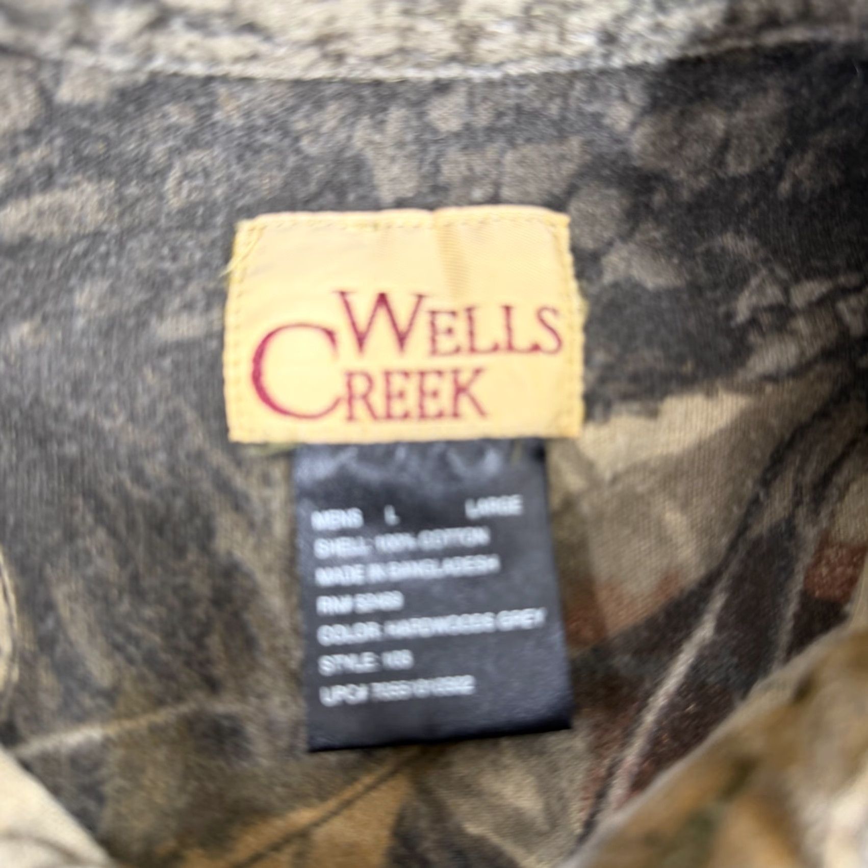Realtree Wells Creek Shirt Mens Size Large Button Up Hunting Camping Realtree Camouflage Vintage All Seasons Long Sleeve Beig e 100% Cotton Size US L / EU 52-54 / 3 - 3 Thumbnail