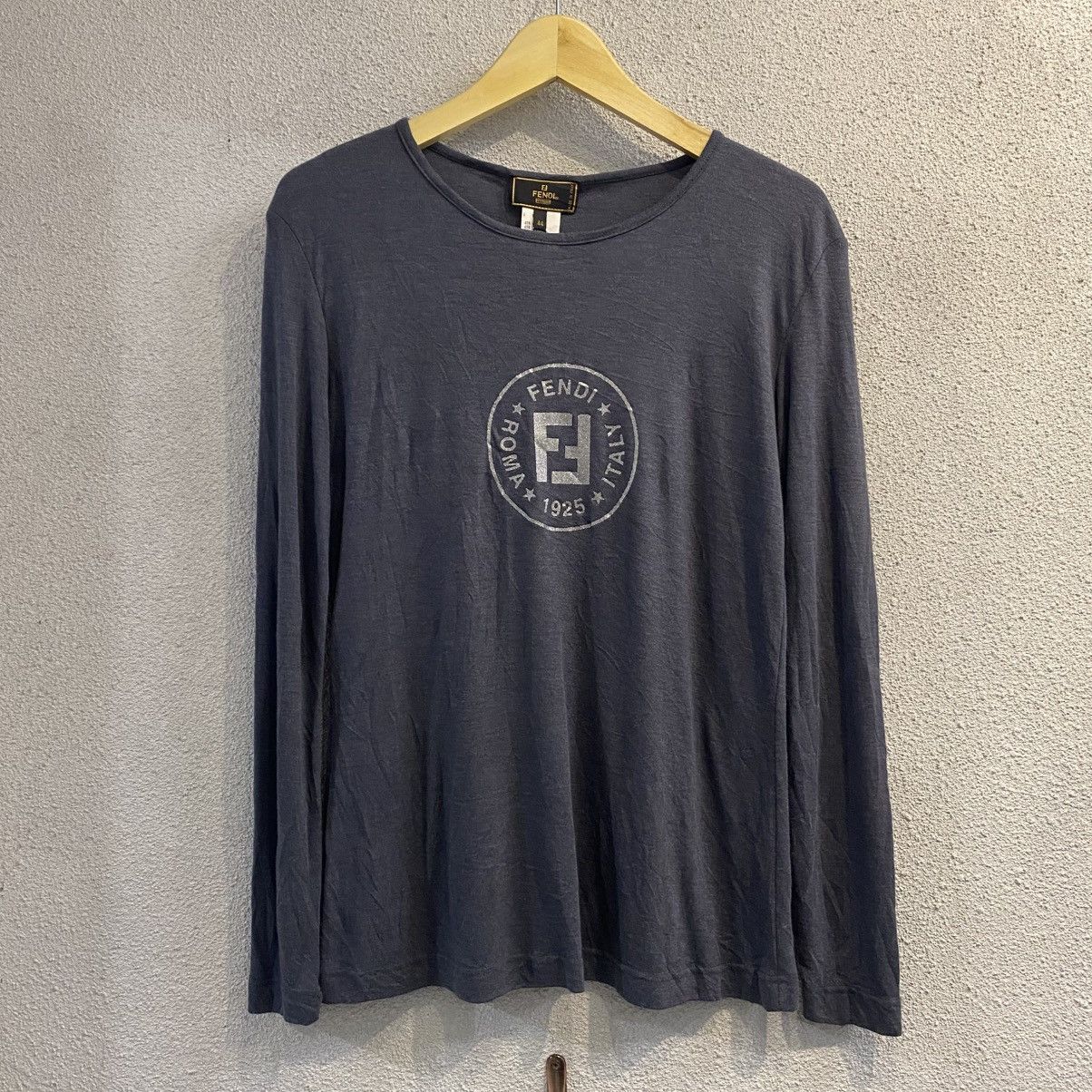 Fendi Fendi Logo Long Sleevee Tshirt Size US S / EU 44-46 / 1 - 1 Thumbnail