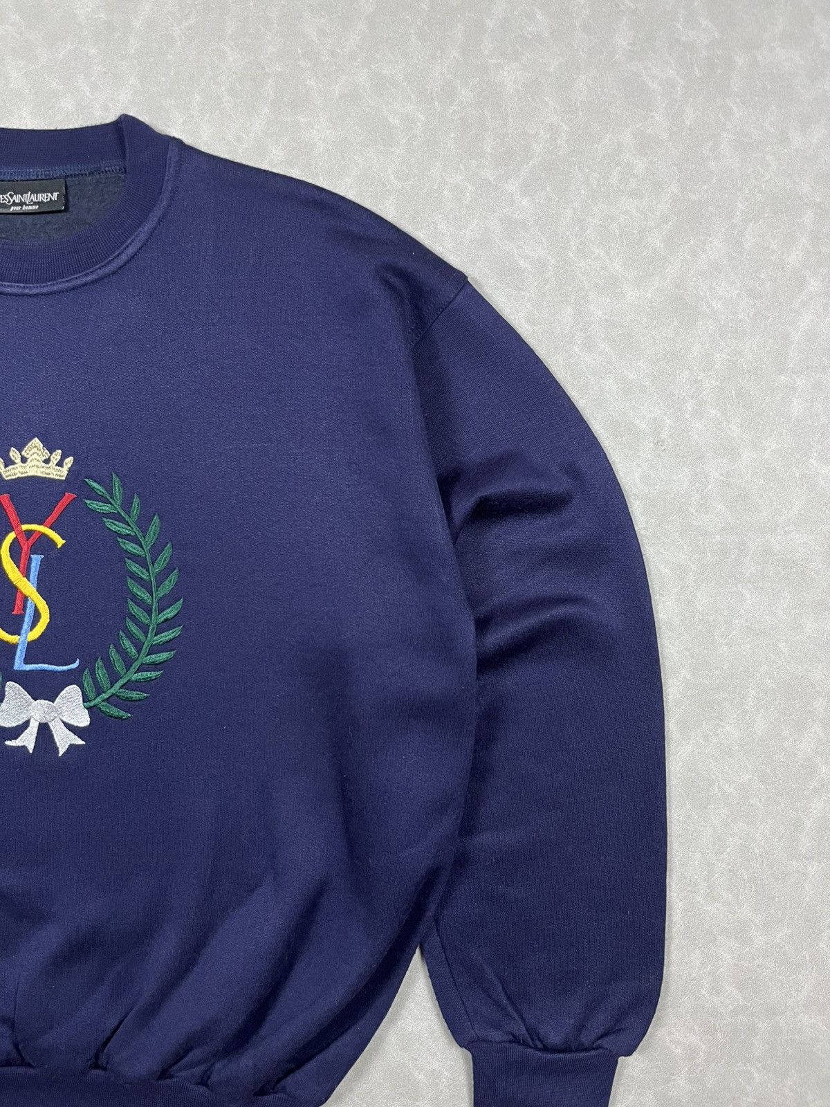 Yves Saint Laurent 90s YSL embroidery sweatshirt Size US M / EU 48-50 / 2 - 4 Thumbnail