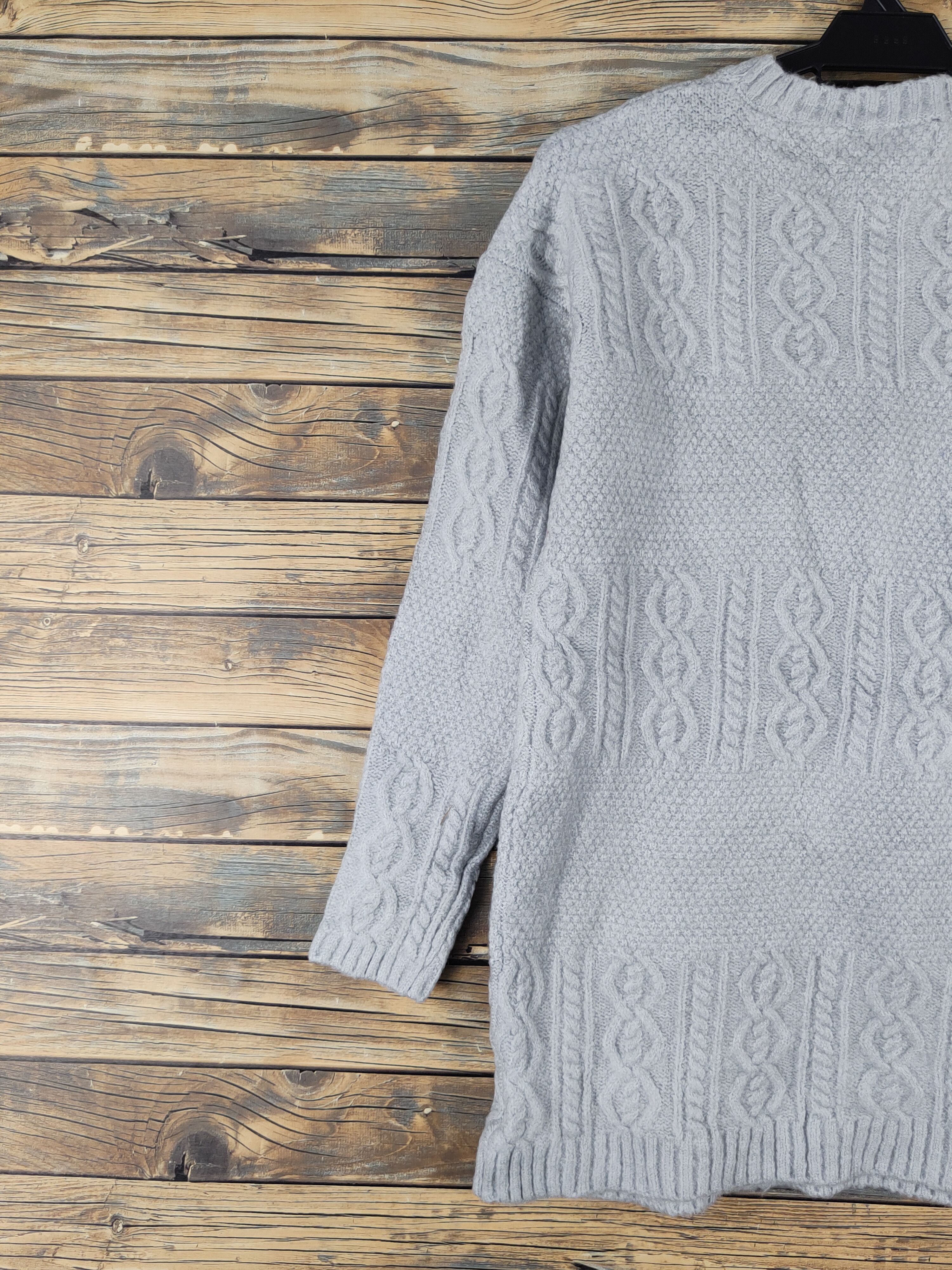 Aran Isles Knitwear × Japanese Brand × Vintage Cecil McBee Light Gray Knitwear Sweatshirts #W1683 Size M / US 6-8 / IT 42-44 - 8 Thumbnail