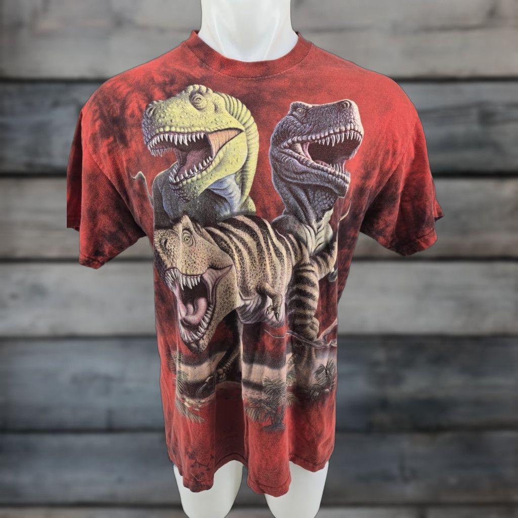 The Mountain VINTAGE The Mountain Dino T Shirt Men’s Red Tye Die Riplys Aquarium TN Smokies Large Size US L / EU 52-54 / 3 - 1 Thumbnail