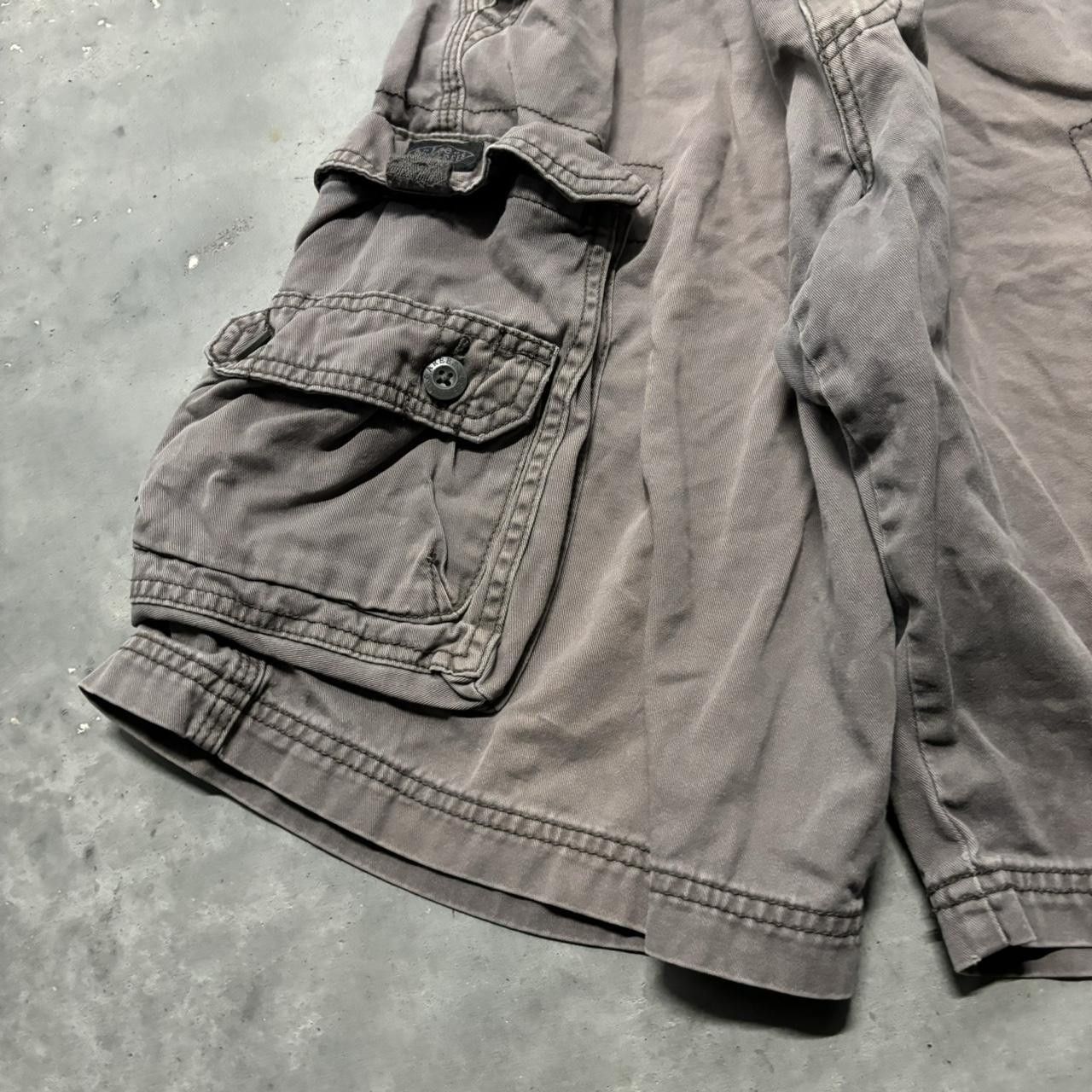 Japanese Brand × Vintage Crazy Vintage Y2K/2000s Baggy Faded Grunge Skater Style Cargo Shorts! Size US 33 - 3 Thumbnail