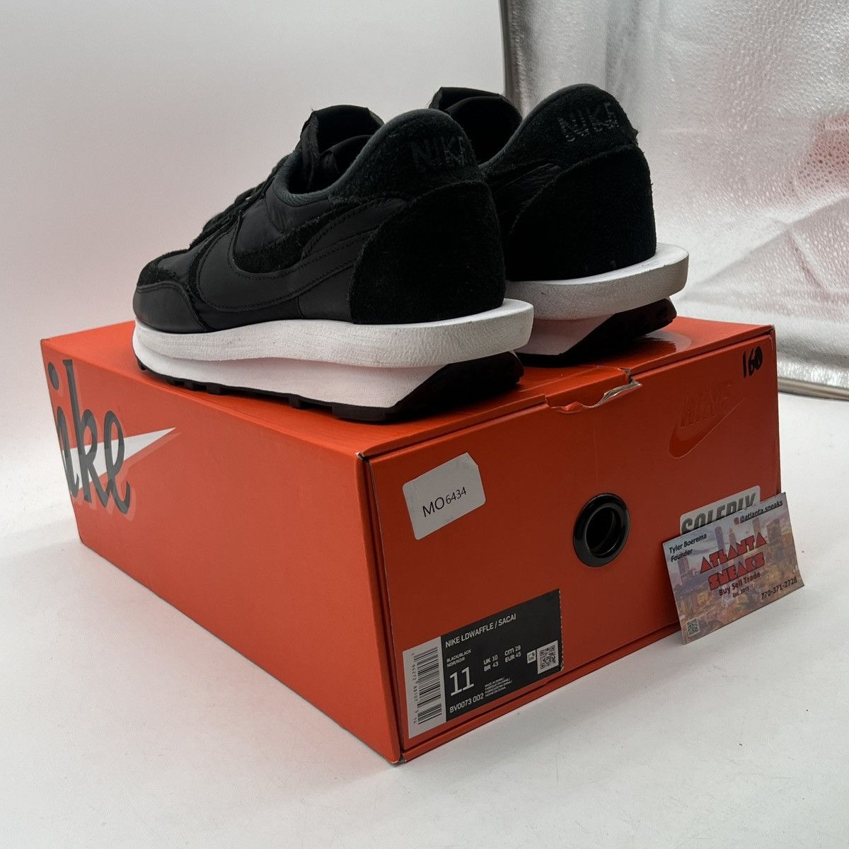Nike Sacai x LDWaffle black nylon Size US 11 / EU 44 - 4 Thumbnail