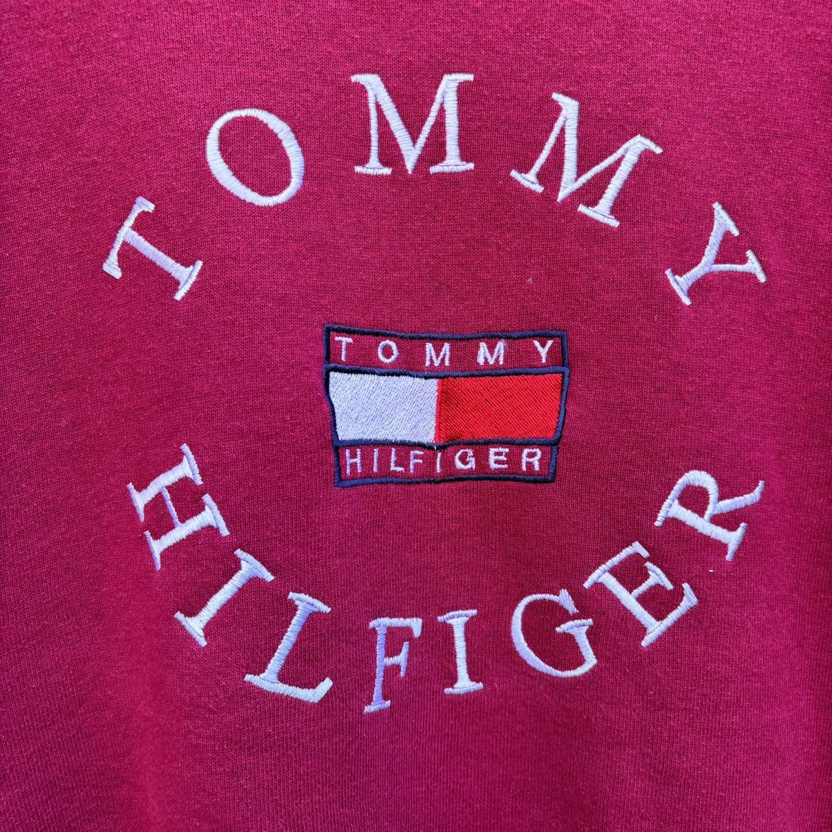 Tommy Hilfiger × Vintage Vintage 90s Tommy Hilfiger Crewneck Sweatshirt USA Size US L / EU 52-54 / 3 - 3 Thumbnail