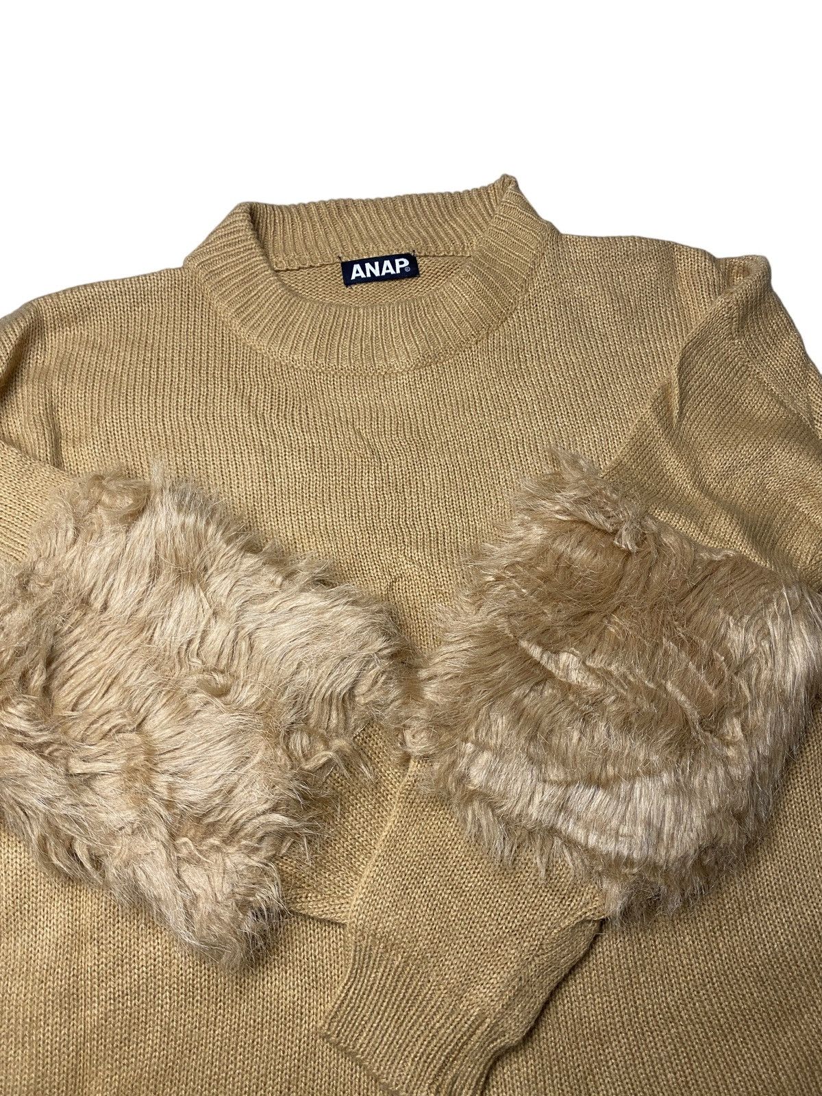 If Six Was Nine × Japanese Brand × Le Grande Bleu (L.G.B.) 2000's Anap Crazy Fur Mohair Knitted Size US XL / EU 56 / 4 - 2 Thumbnail