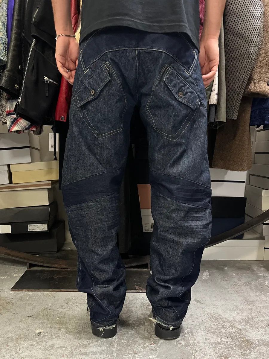 Marithe + Francois Girbaud SS2006 Marithé + François Girbaud Navy Structural Brut Denim Jeans Size US 34 / EU 50 - 4 Thumbnail
