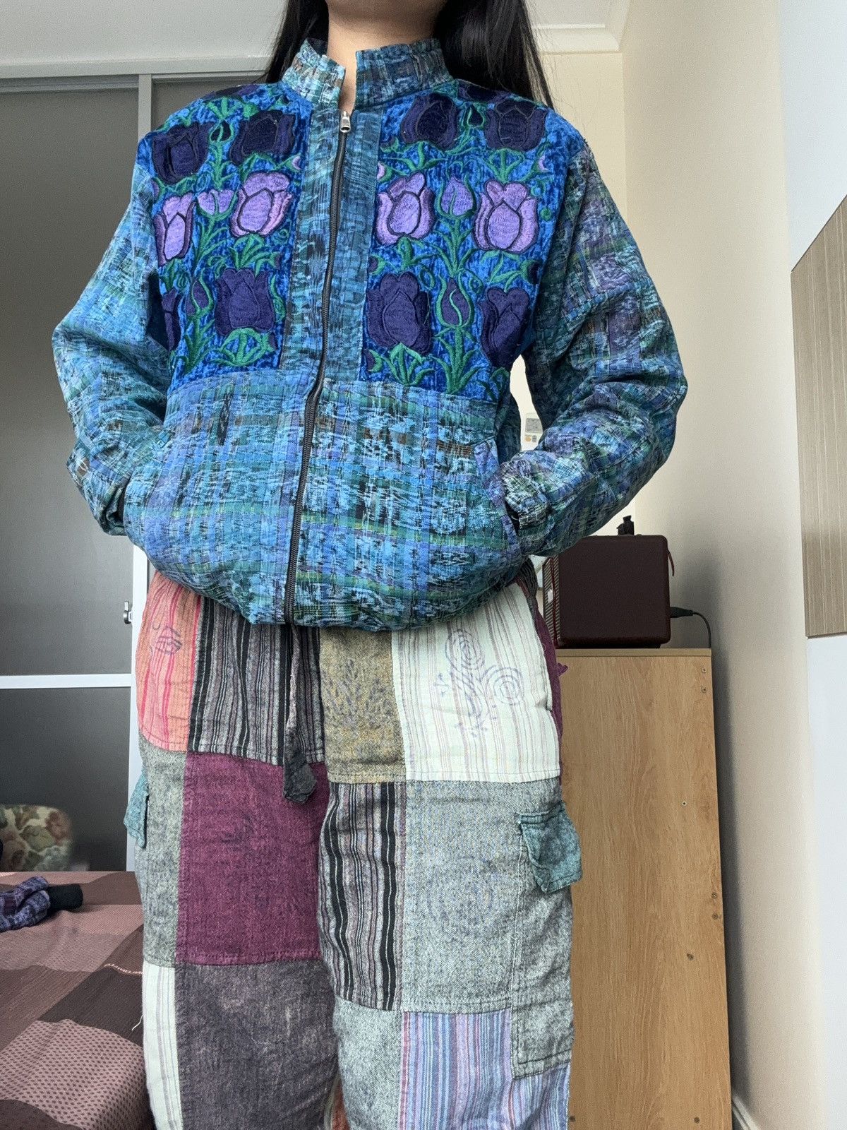 Vintage Vintage Guatemala Embroidered Bomber Jacket Size M / US 6-8 / IT 42-44 - 2 Thumbnail