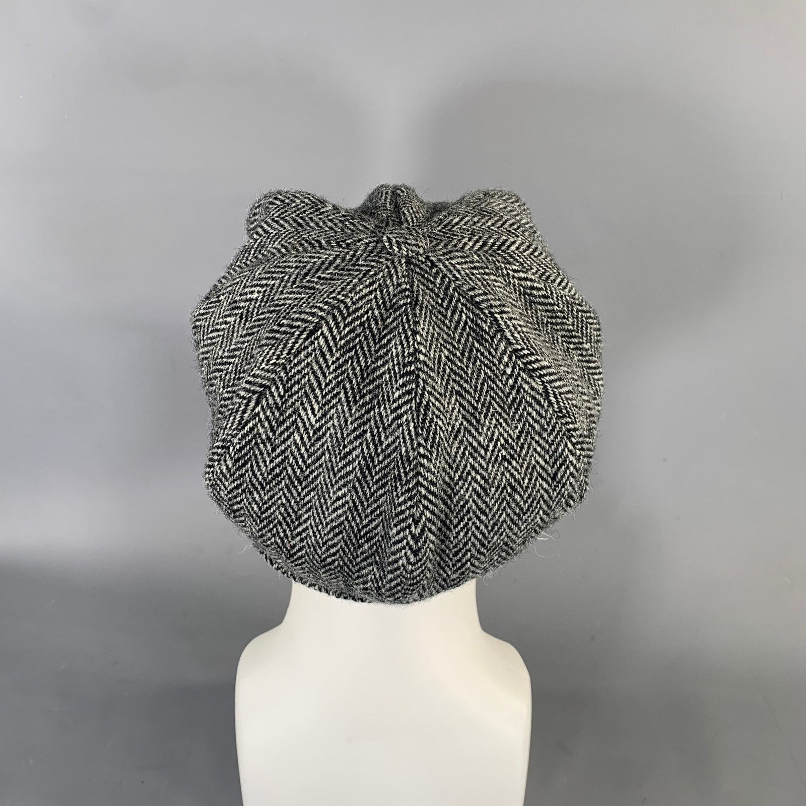 Other HANNA HATS One Size Grey Black Herringbone Wool Hats Size ONE SIZE - 3 Thumbnail