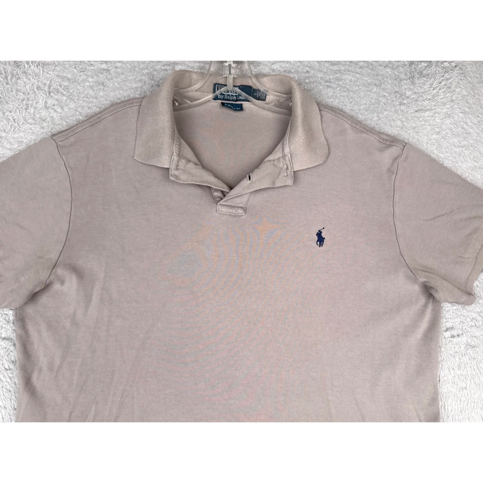 Ralph Lauren VINTAGE Ralph Lauren Polo Shirt Men Large Gray 100% Cotton Custom Fit Short Sleeve 40 Chest Logo Embroidered Size US L / EU 52-54 / 3 - 4 Thumbnail