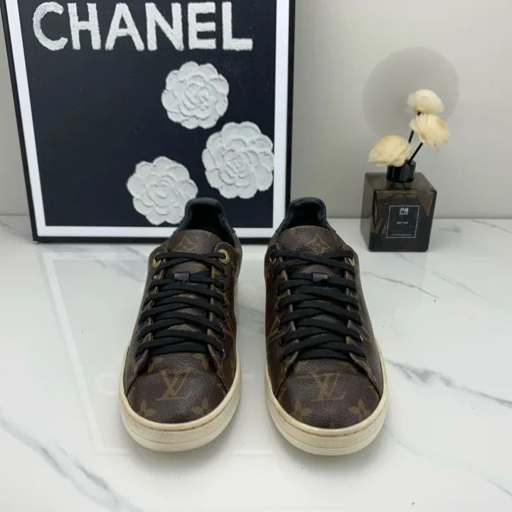 Louis Vuitton Louis Vuitton Black Monogram Sneakers -2508 Size US 5.5 / EU 38 - 1 Thumbnail