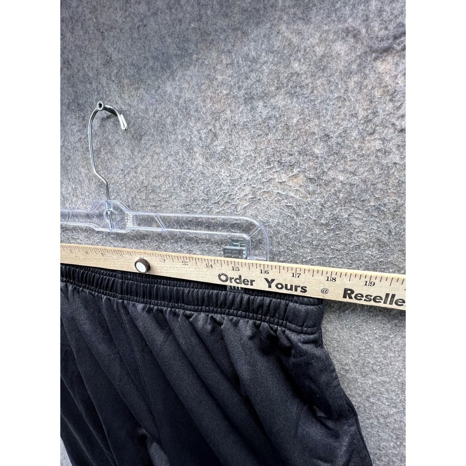Reebok Reebok Track Pants Mens XL Black Stretch Elastic Waist Athletic Lightweight Size US 36 / EU 52 - 2 Thumbnail