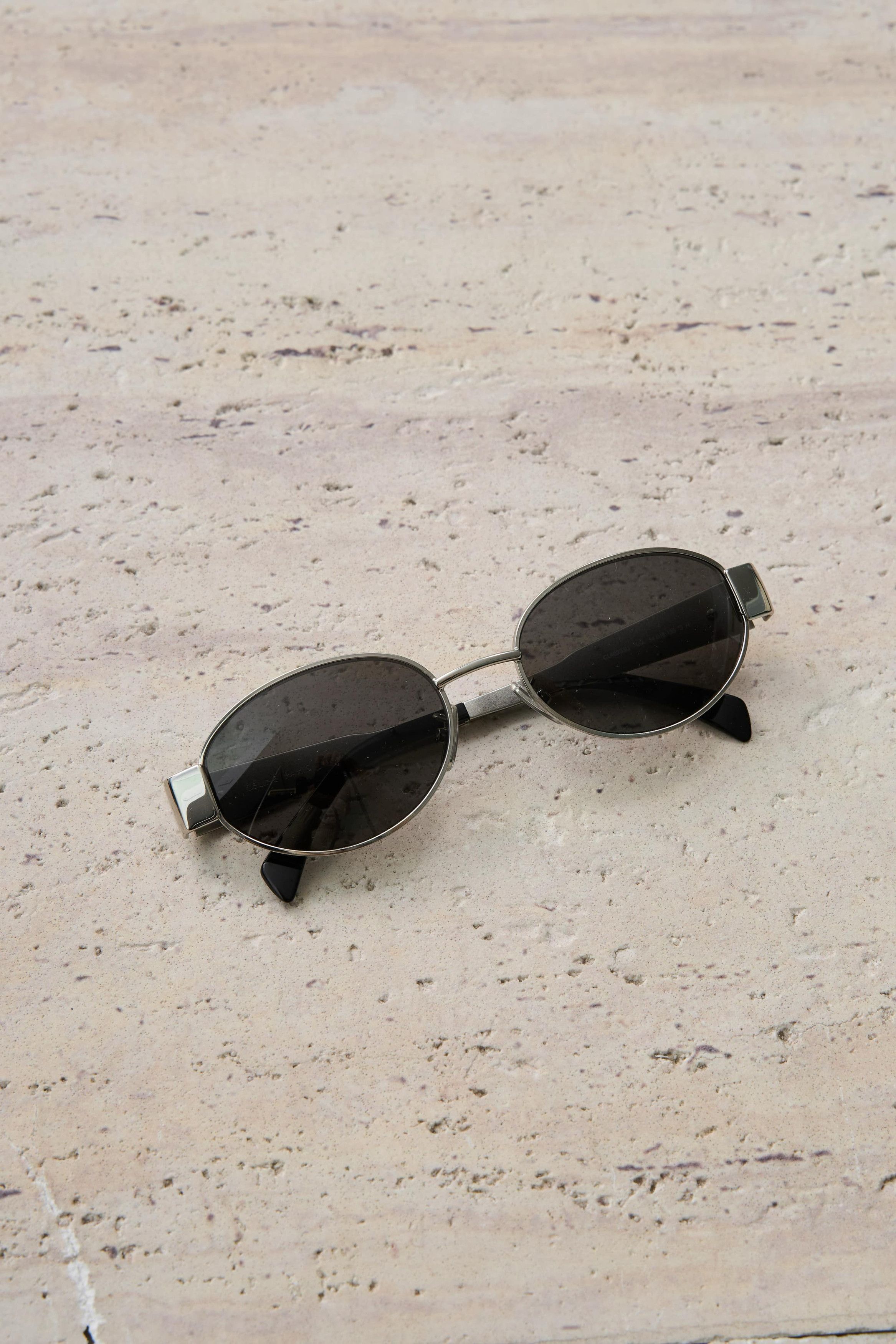 Celine CELINE Triomphe 01 Oval Sunglasses SILVER Size ONE SIZE - 6 Thumbnail