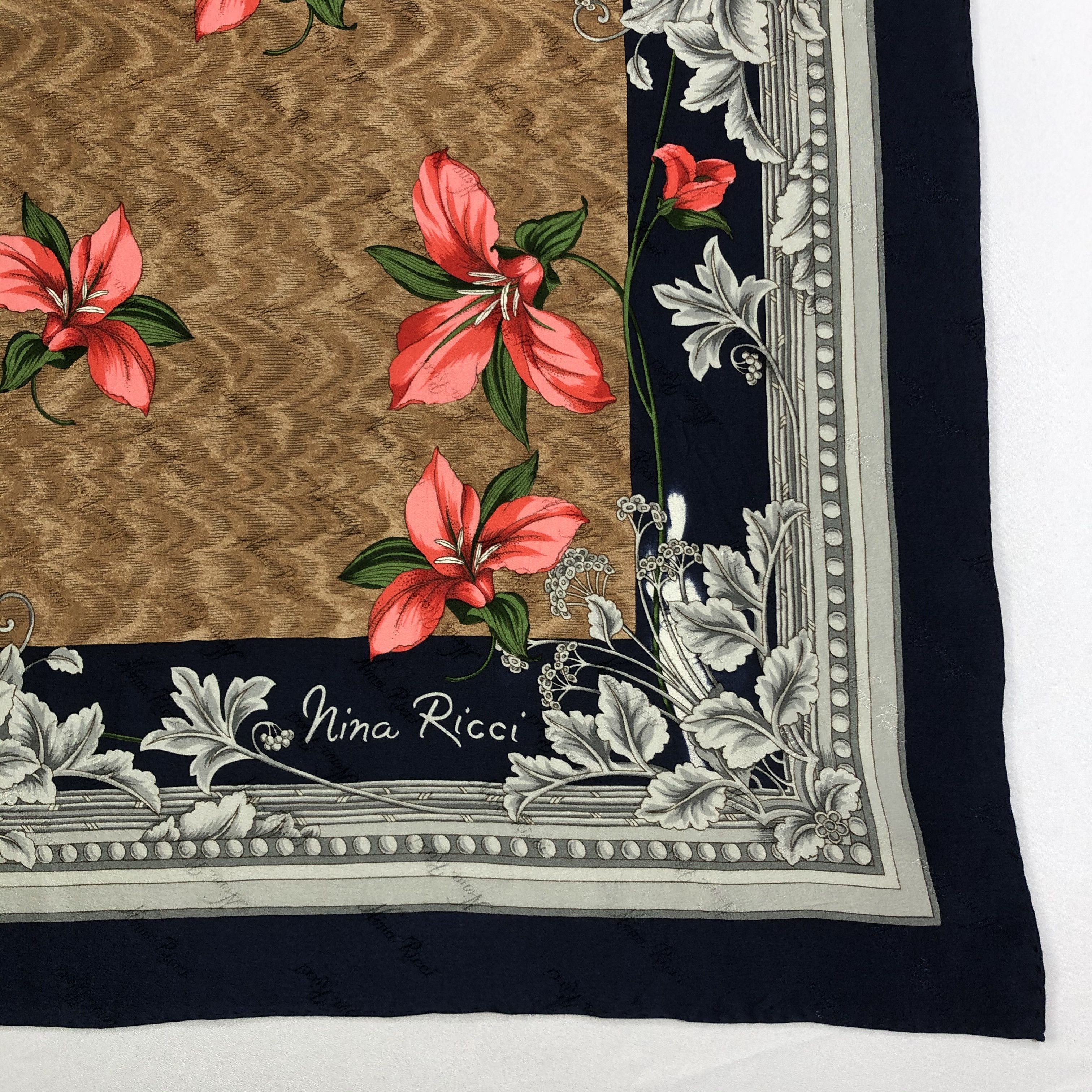 Nina Ricci × Vintage Vintage Nina Ricci Silk Scarf Size ONE SIZE - 3 Thumbnail