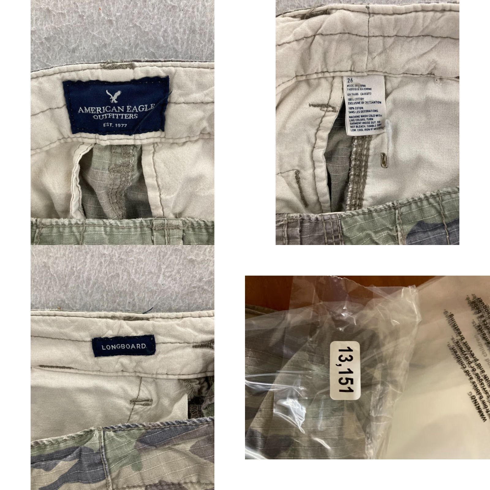 American Eagle Outfitters American Eagle Outfitters Cargo Shorts Men's 26 Multicolor Camouflage Cotton Blend Size US 26 / EU 42 - 8 Thumbnail