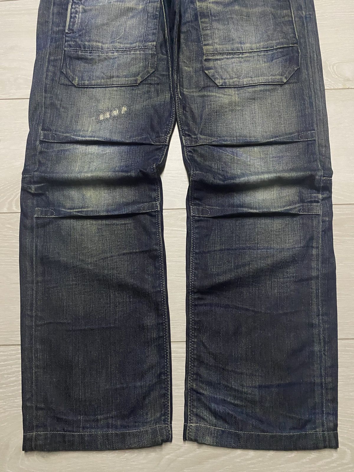 G-Star × Marc Newson G Star 33/01 Mud Wash Buckle Back Double Knee Loose Jeans Size US 33 - 5 Thumbnail