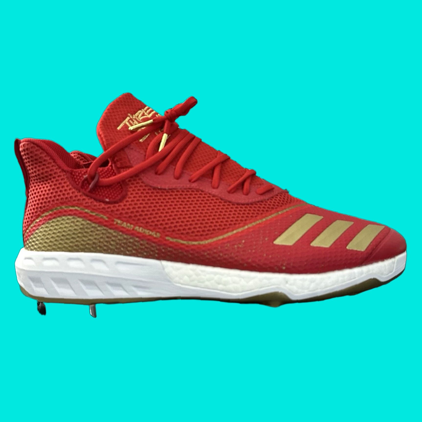 Adidas Adidas Boost Icon Baseball Cleats Mens Size 14 G28235 Red Gold Size US 14 / EU 47 - 1 Thumbnail