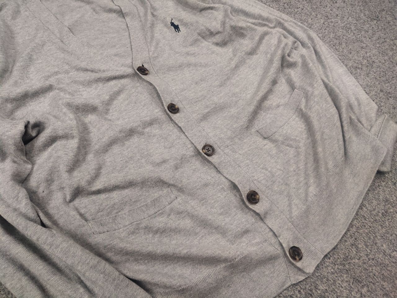 Polo Ralph Lauren Polo Ralph Lauren cotton Light Gray cardigan Sweater Vintage Size US M / EU 48-50 / 2 - 7 Thumbnail