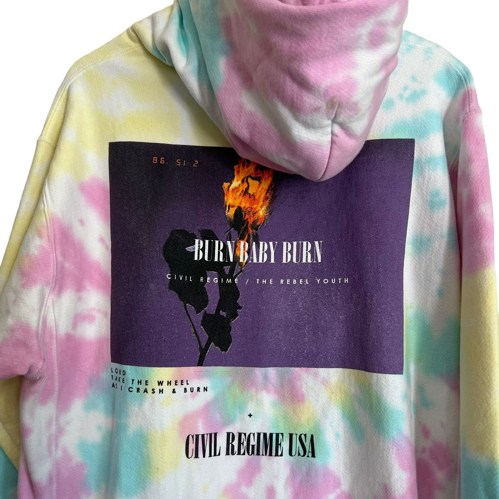 Civil Regime Civil Regime Tie Dyed Hoodie Sweatshirt Size Large Size US L / EU 52-54 / 3 - 4 Thumbnail
