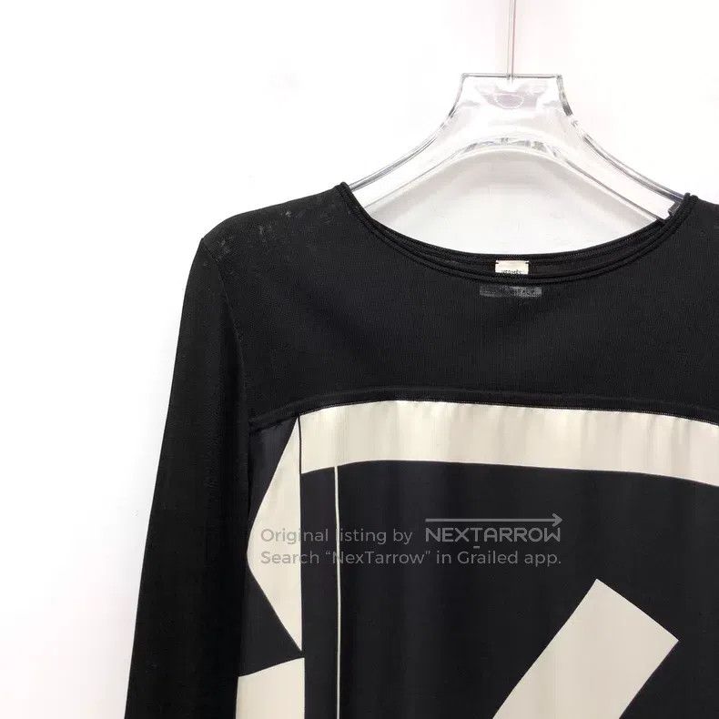Hermes Hermes Black Geometric Pattern Printed Silk Round Neck Lon Size XXS / US 00 / IT 34 - 3 Thumbnail