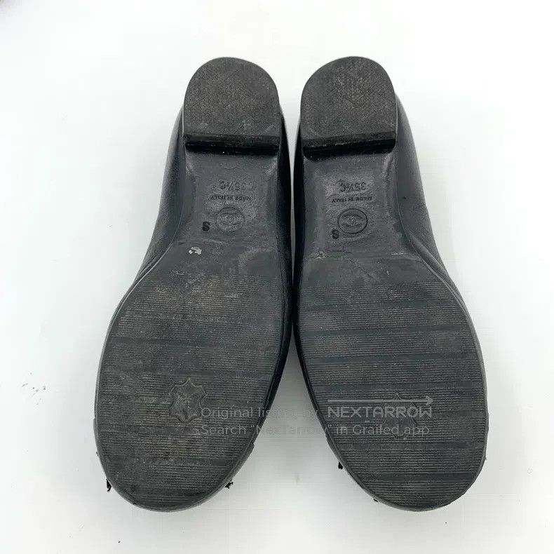 Chanel Chanel Black camelia casual flat shoes Size US 5 / IT 35 - 5 Thumbnail