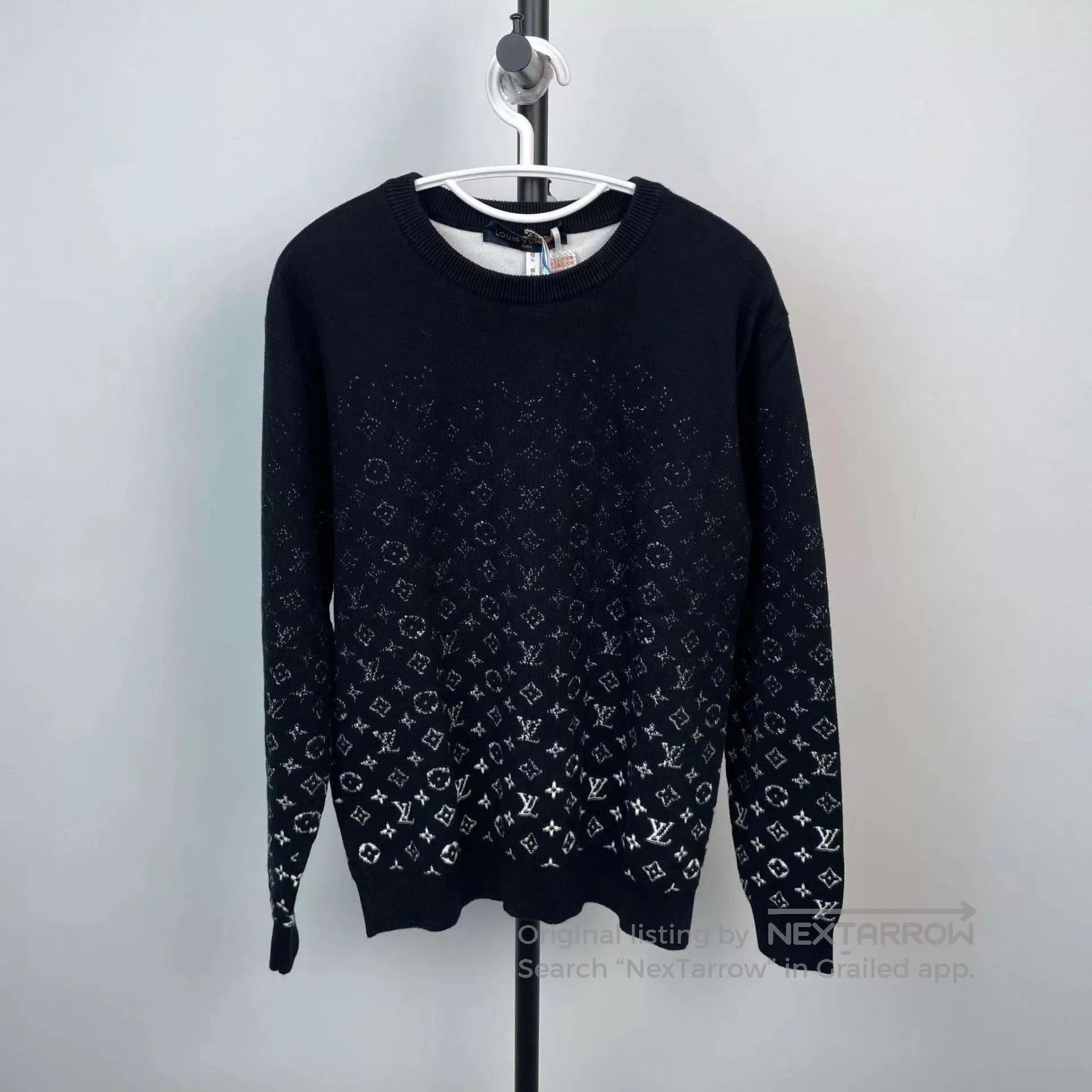 Louis Vuitton Black Gradient Pattern Long Sleeve Sweater. Size US M / EU 48-50 / 2 - 1 Thumbnail