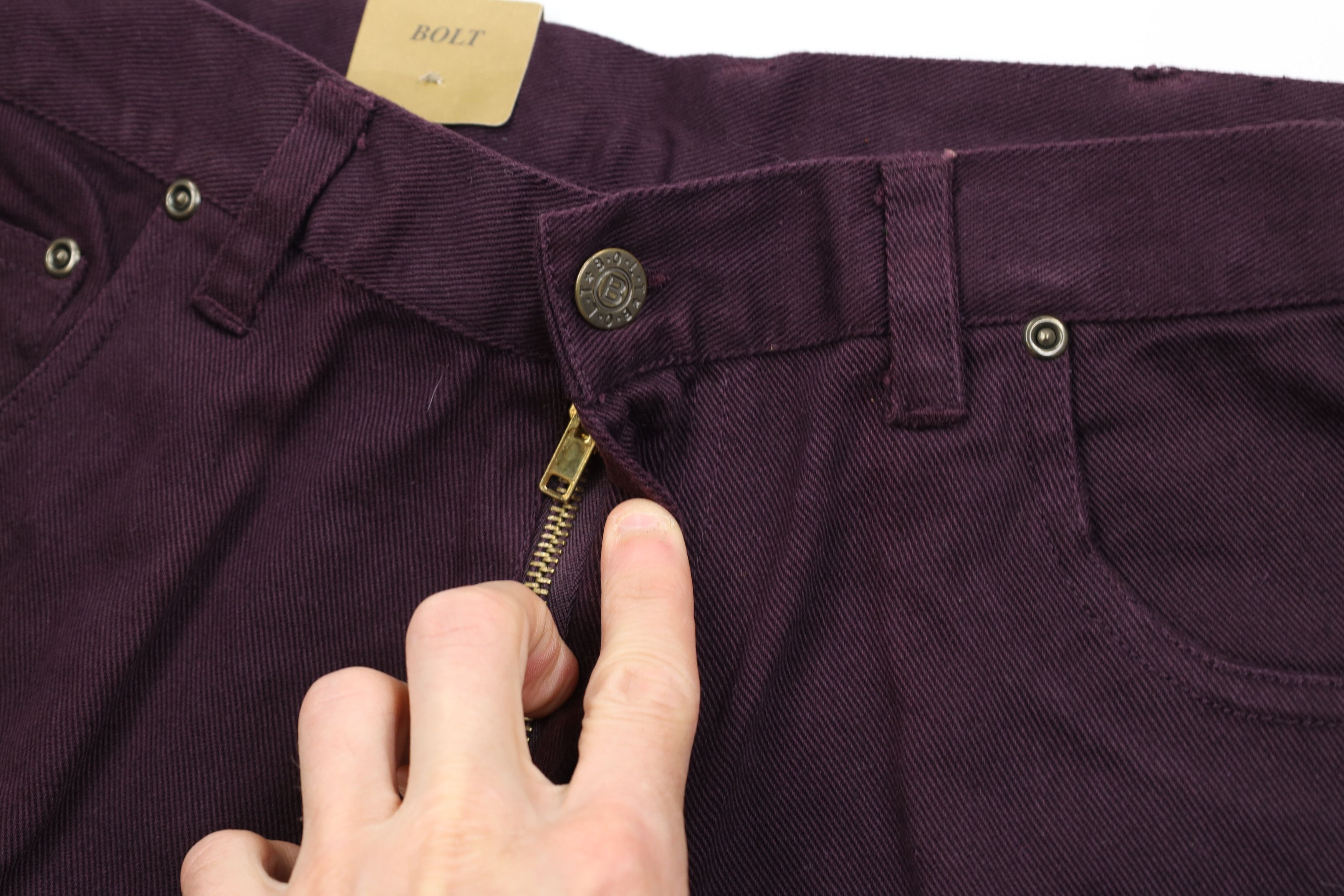 Vintage Deadstock Vintage 90s Streetwear Fit Denim Shorts Purple Size US 33 - 5 Thumbnail