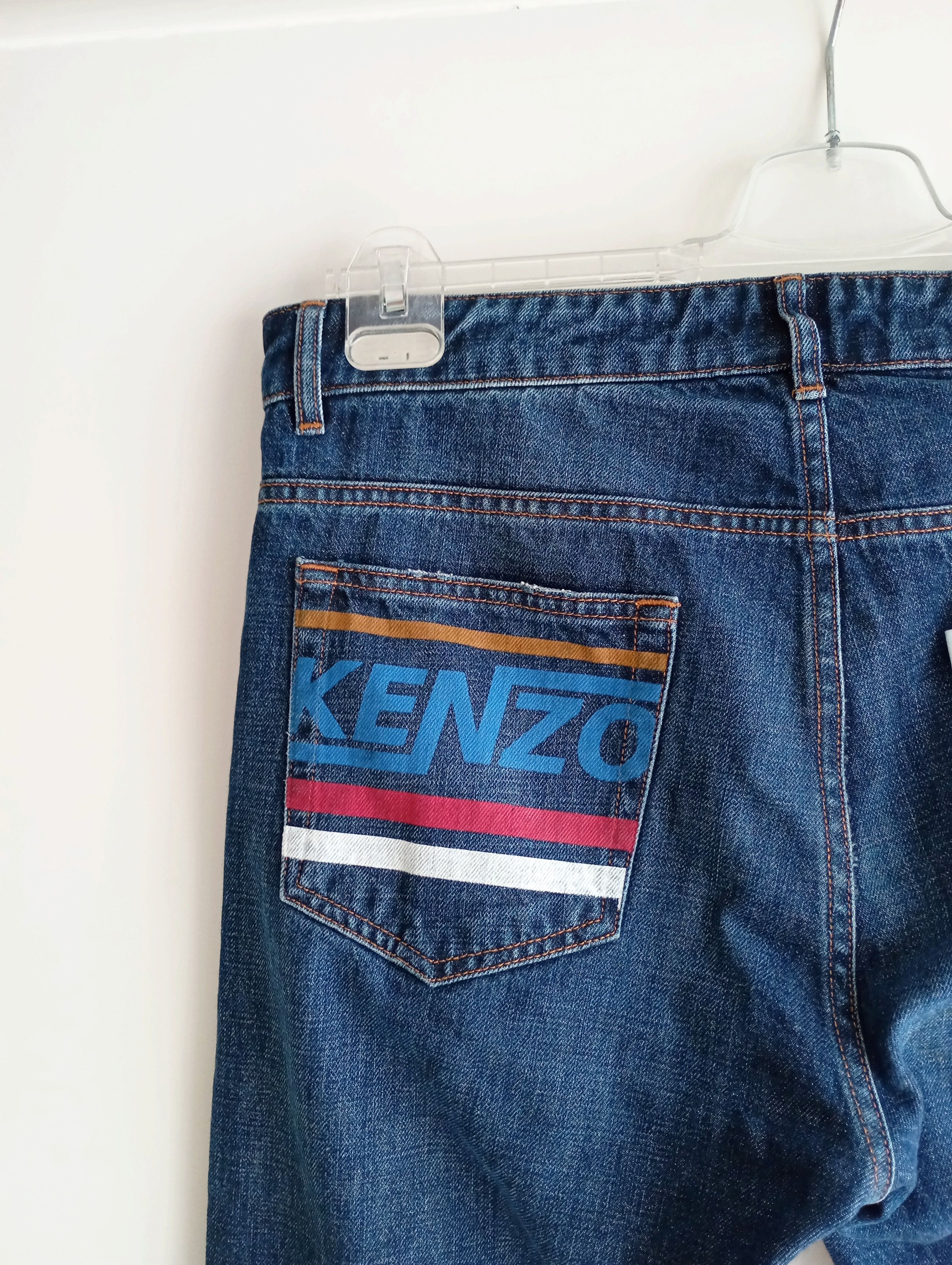 Kenzo × Vintage Kenzo Paris Jungle Signature Logo Luxury Jean Pants Size US 32 / EU 48 - 14 Thumbnail