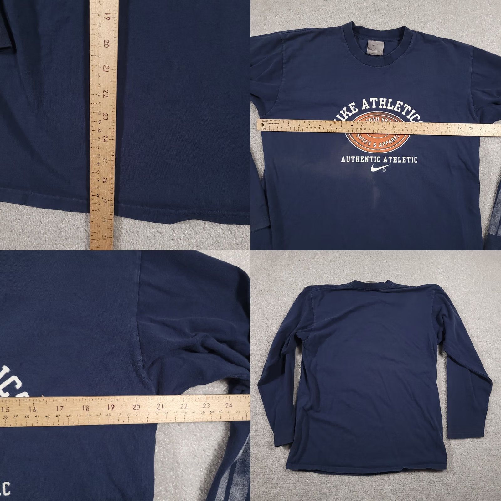 Nike Nike Athletics Shirt Mens Medium Long Sleeve Football Graphic Print Swoosh Logo 100% Cotton Blue, Regular Fit, Crew Neck, Vintage No, Mexico Size US M / EU 48-50 / 2 - 9 Thumbnail