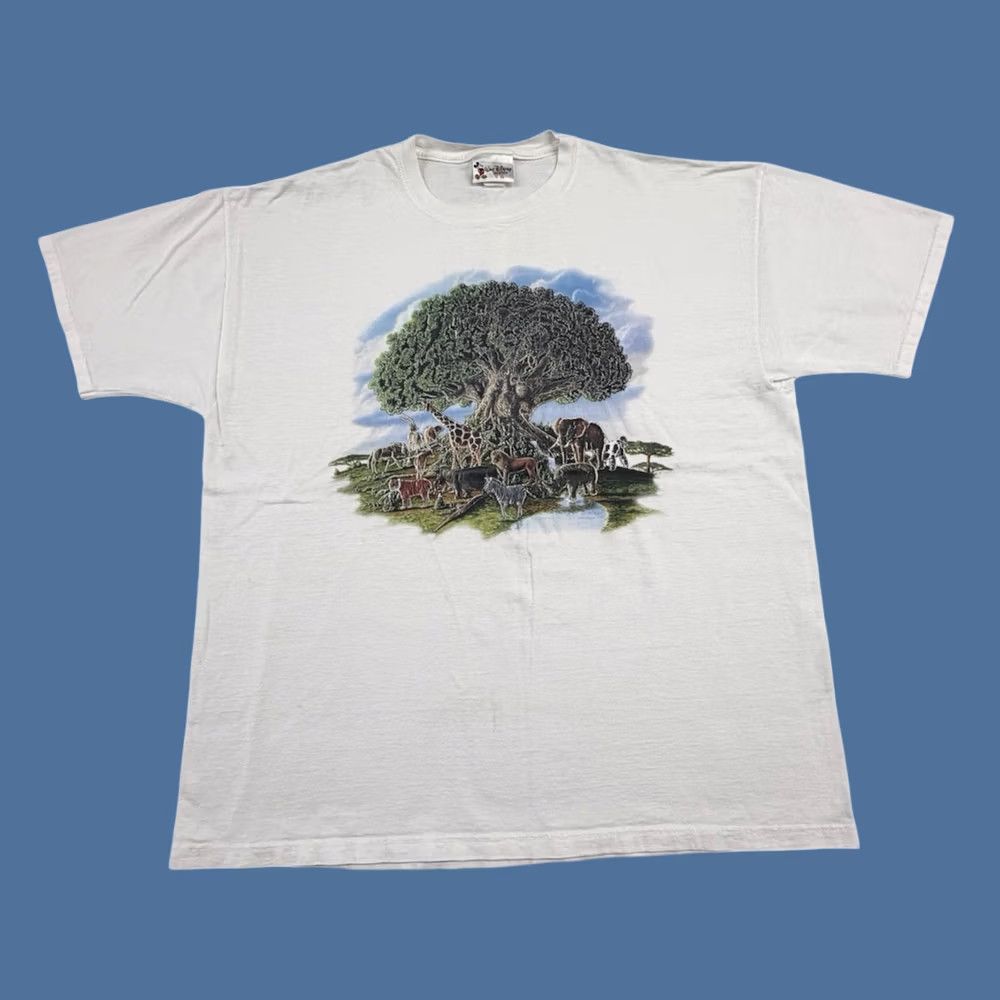 Disney VINTAGE Disney Animal Kingdom Tree Of Life Shirt Mens Size XL White 90s USA Size US XL / EU 56 / 4 - 1 Thumbnail