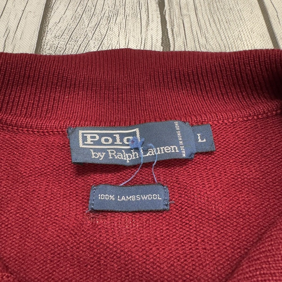 Polo Ralph Lauren × Vintage Vintage Polo lambswool sweater Size US L / EU 52-54 / 3 - 4 Thumbnail