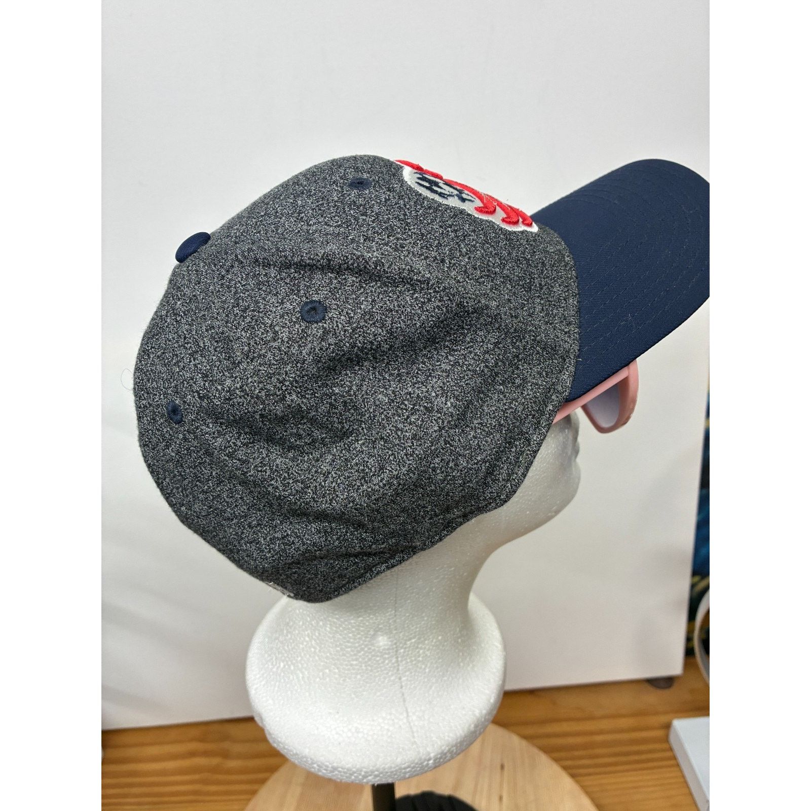Adidas Adidas MLS New England Revolution FlexFit Hat Gray Navy L/XL Size ONE SIZE - 7 Thumbnail