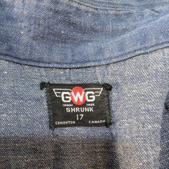 Vintage Vintage GWG Denim Pearl Snap Western Shirt Size L / US 10 / IT 46 - 2 Thumbnail