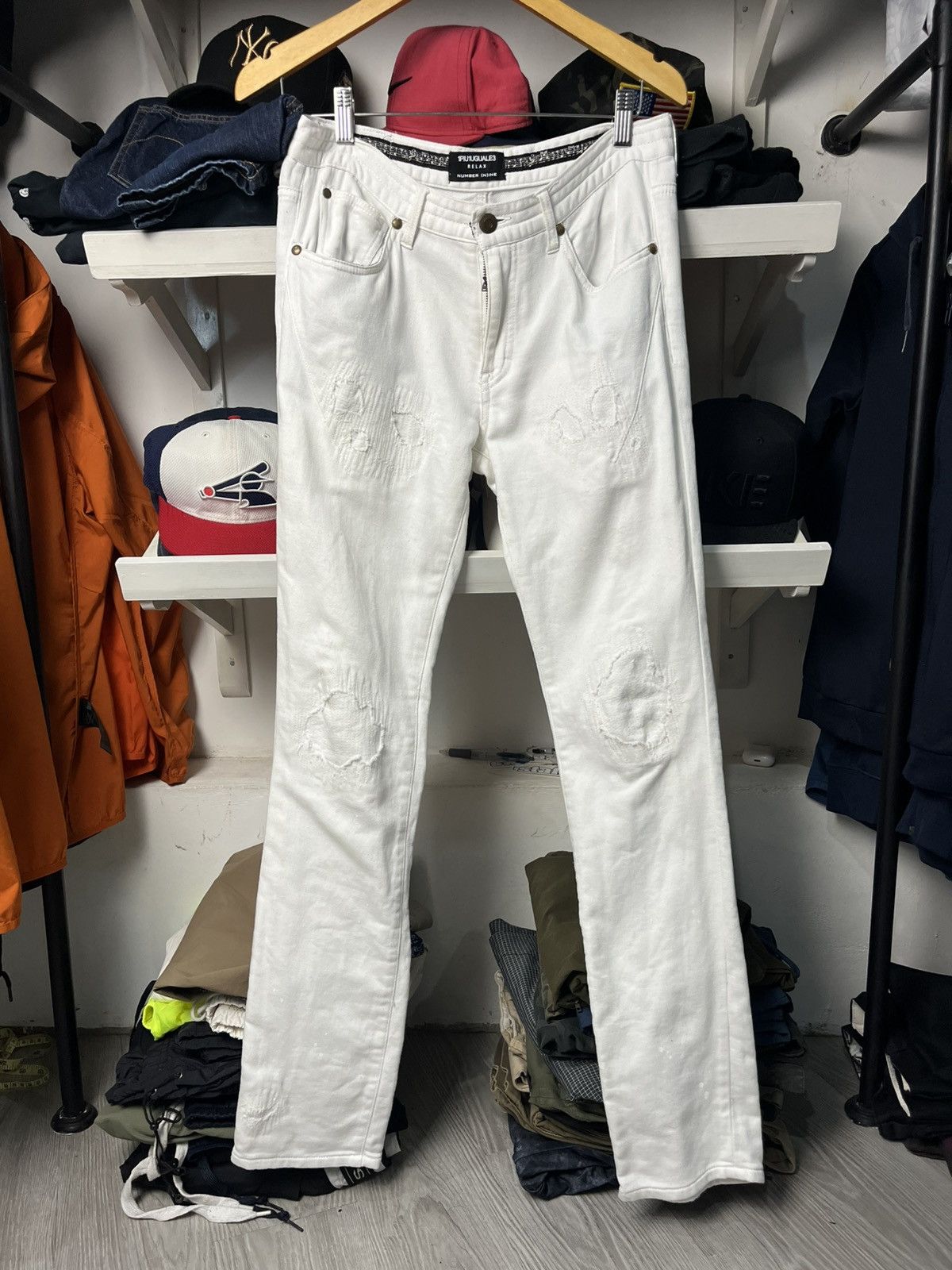 Number (N)ine Number Nine x 1PIU1UGUALE3 Distressed Pants Size US 32 / EU 48 - 1 Thumbnail