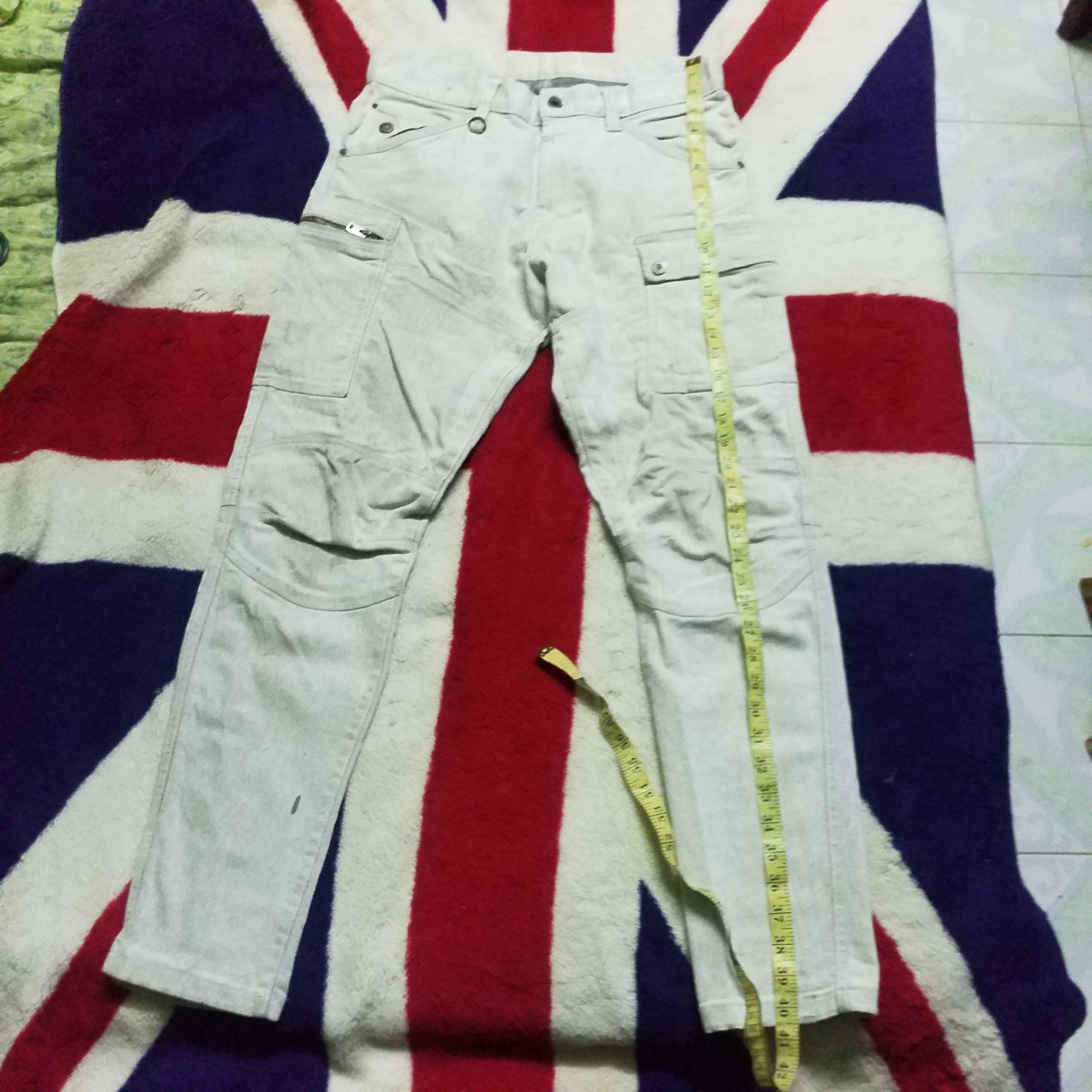 Japanese Brand ELASTIC JEANS CARGO Size US 33 - 1 Thumbnail