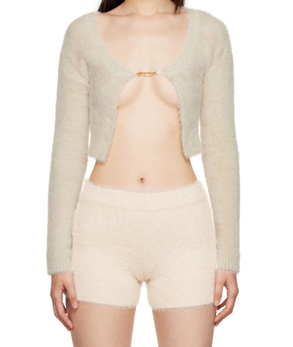 Image of Jacquemus La Maille Neve Manches Longues’ Cardigan in Beige, Women's (Size XS)