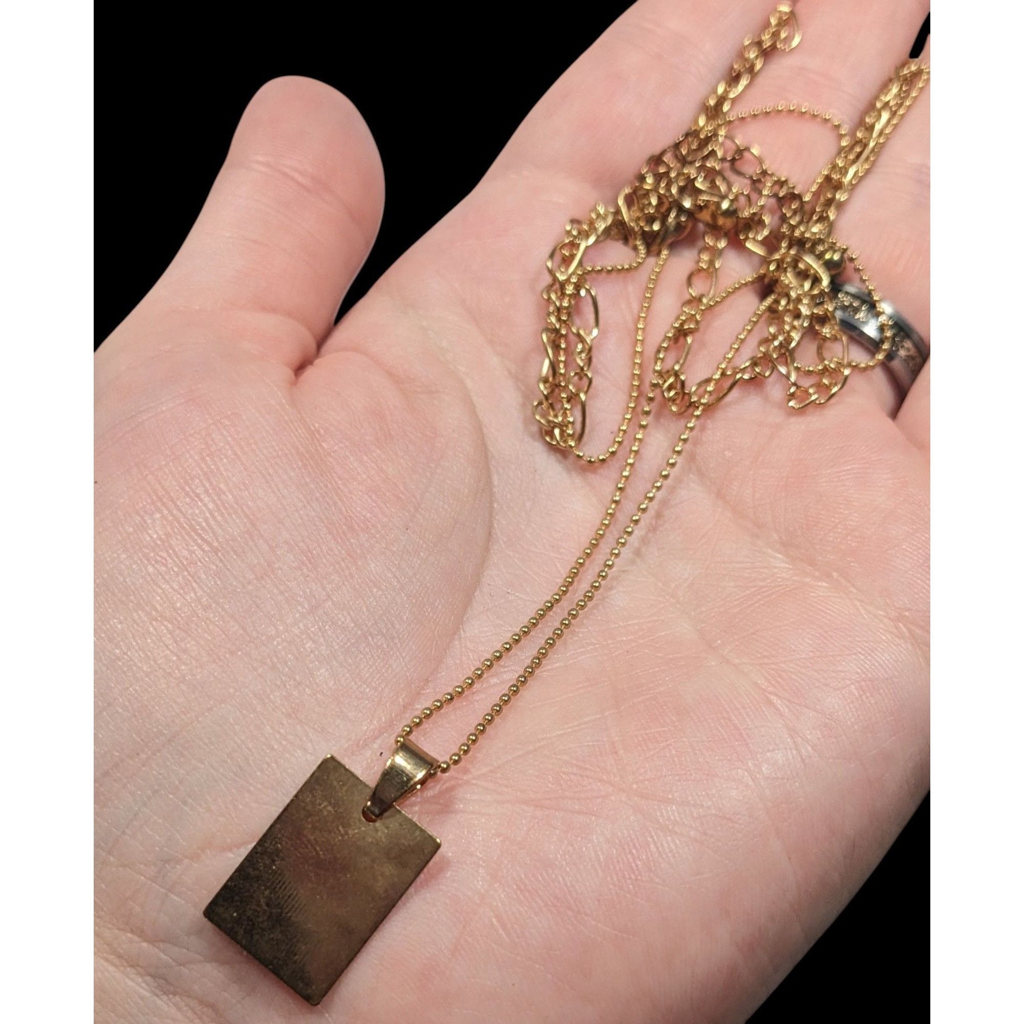 Other Minimalist Elegant Multilayer Gold Tone Chain And Pendant Ne Size ONE SIZE - 3 Thumbnail
