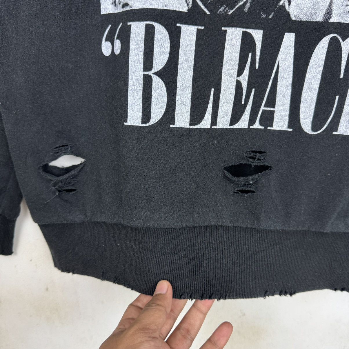 Band Tees Thrashed Nirvana Bleach Distress Sweatshirt VolcanAphrodite Size US M / EU 48-50 / 2 - 6 Thumbnail