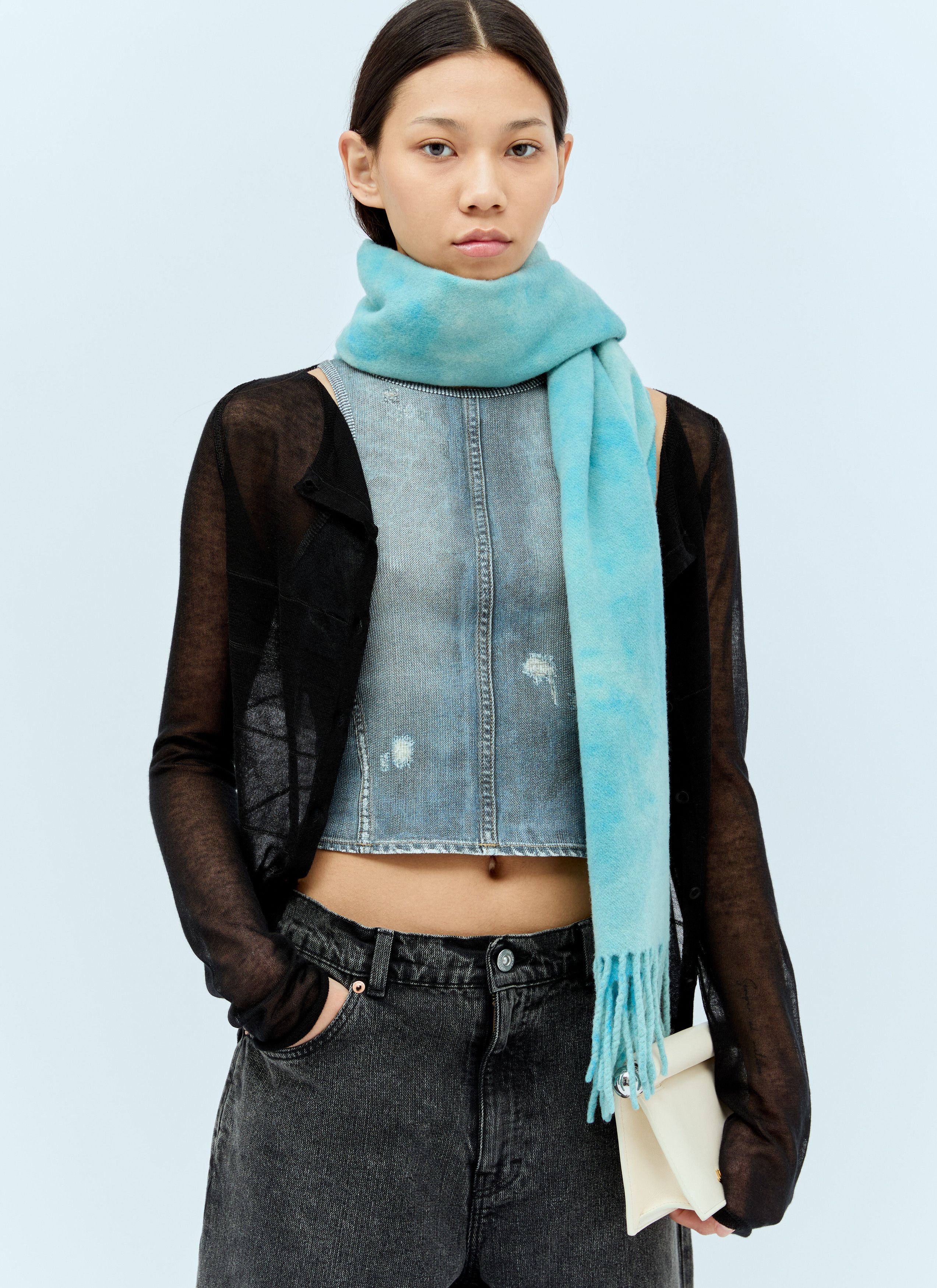 Acne Studios Narrow Tie-Dye Wool Scarf Size ONE SIZE - 1 Thumbnail