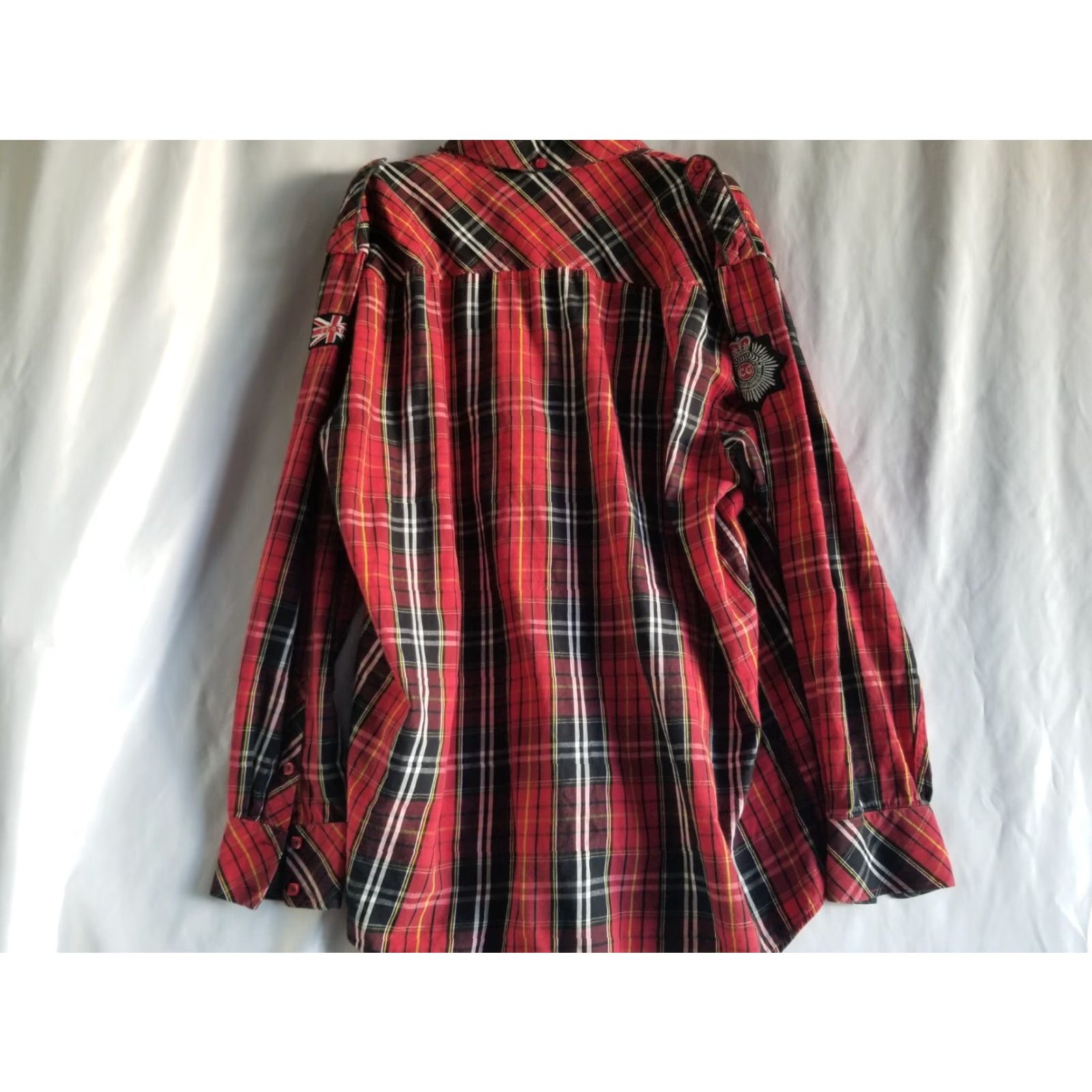 Coogi VINTAGE COOGI Men Red Plaid Long Sleeve Button-Down Shirt XXL Patches on Sleeve 90s Outdoor Fashion Men’s Shirt Size US XXL / EU 58 / 5 - 7 Thumbnail