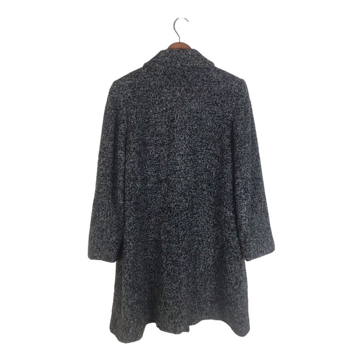 Yves Saint Laurent Vintage YSL Salt & Pepper Tweed Wool Coat – Double Breasted Size M / US 6-8 / IT 42-44 - 3 Thumbnail