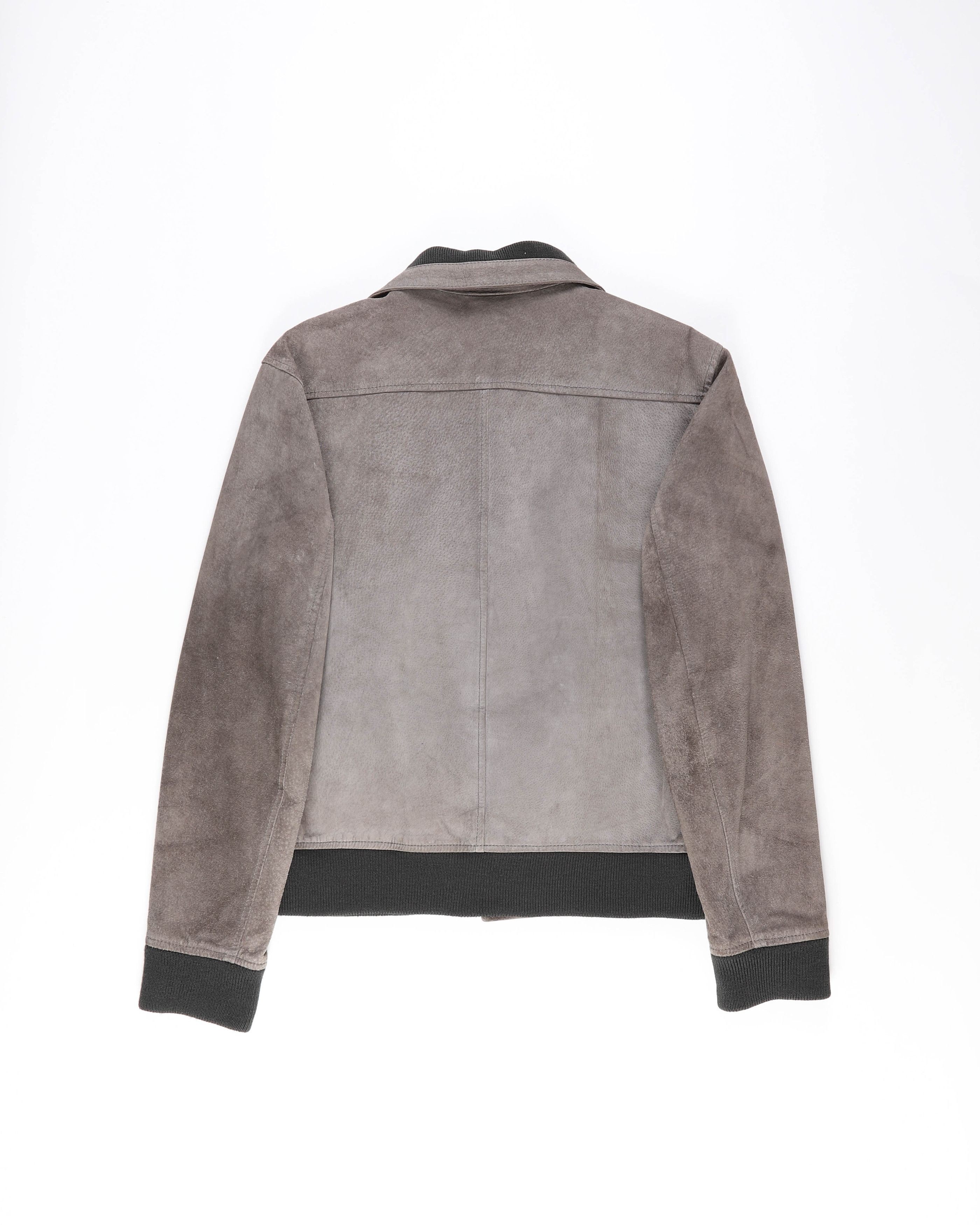 Maison Margiela FW03 Contrast Collar Bomber in Grey Suede Size US L / EU 52-54 / 3 - 2 Thumbnail