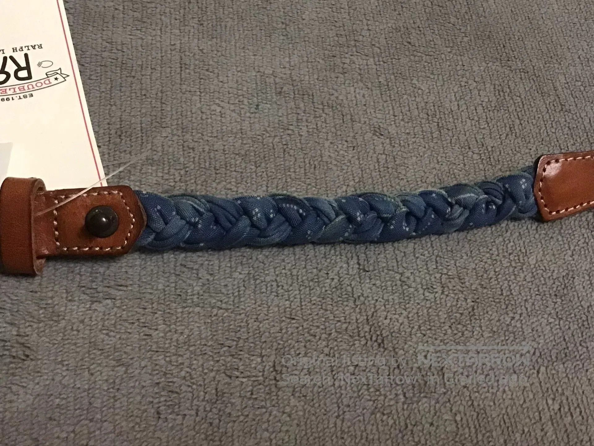 RRL Ralph Lauren RRL Double RL Blue Dyed Wristband. Size ONE SIZE - 4 Thumbnail