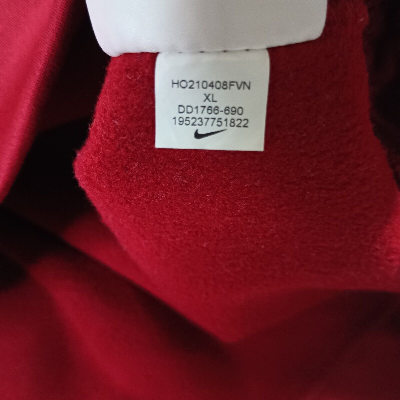 Nike Nike Therma Fit Hoodie Men's XL Red Pullover 100% Polyester Size US XL / EU 56 / 4 - 9 Thumbnail