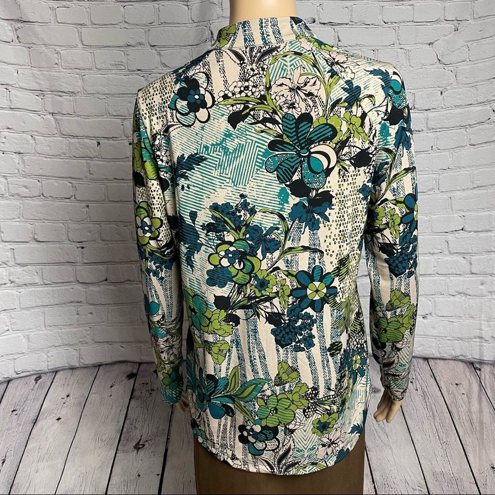 Other New Susan Graver Mallard Printed Liquid Knit Mock-Neck Top Size S / US 4 / IT 40 - 4 Thumbnail