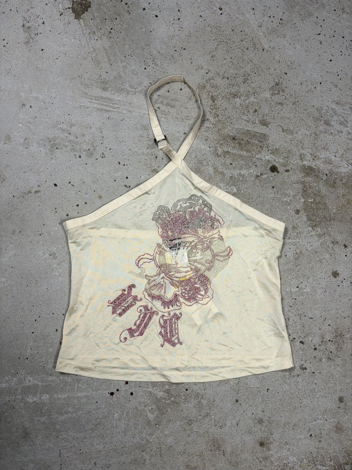 Versace Vintage 2000s Versace Jeans Couture Halter Top Print Cropped Size M / US 6-8 / IT 42-44 - 1 Thumbnail